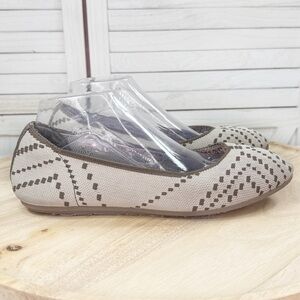 Skechers Women's Cleo 2.0 Be Amazed Geometric Knit Ballet Flats Shoes Tan 9.5